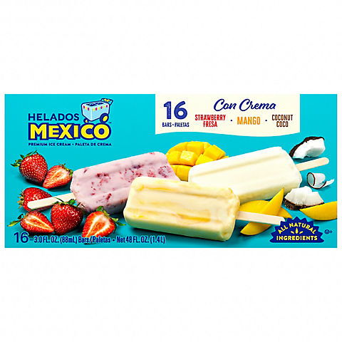 Helados Mexico Fruit and Cream Paletas Variety Box, 16 ct.