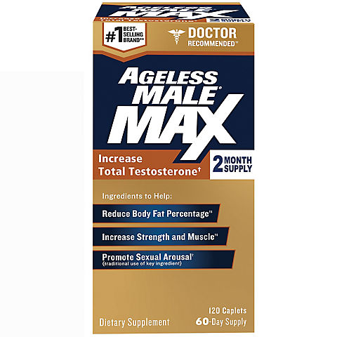 Ageless Male Max Total Testosterone and Nitric Oxide Booster, 120 ct.