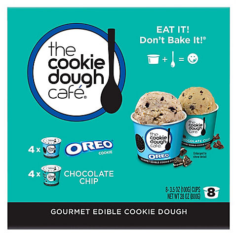 The Cookie Dough Cafe Combo Pack, Chocolate Chip and Oreo, 8 ct./3.5 oz.