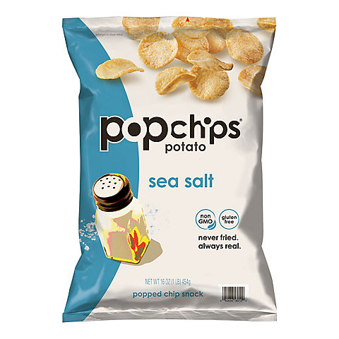 Popchips Sea Salt Chips, 16 oz.