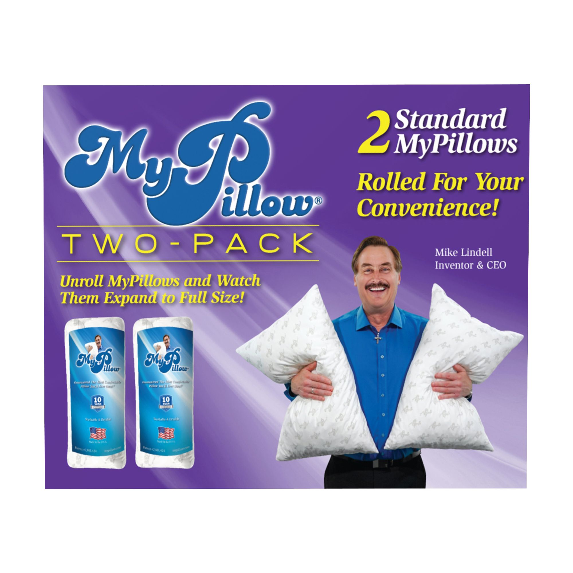  MyPillow Classic Bed Pillow 2 Pack [Standard/Queen, Medium] :  Home & Kitchen