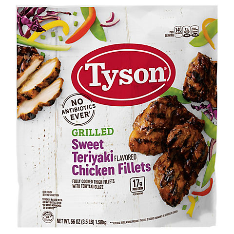Tyson Grilled Sweet Teriyaki Flavored Chicken Fillets with Teriyaki Glaze, 3.5 lbs.
