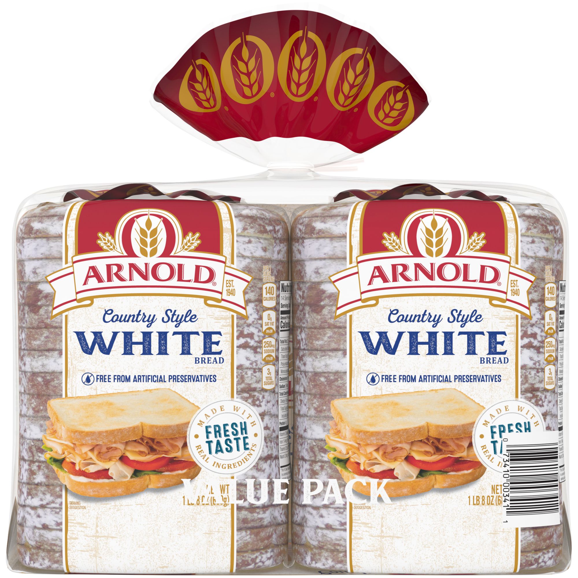 Arnold Country White Bread 2pk Bjs Wholesale Club