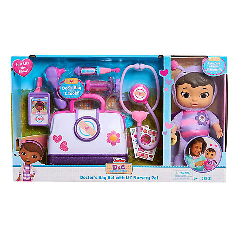 Disney Junior Doc McStuffins Lil' Nursery Pal and Toy Hospital Doctor's Bag Set