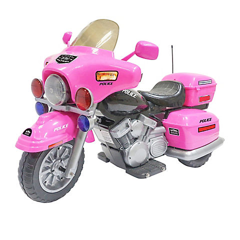 Kid Motorz Ride On Police Patrol Car - Pink