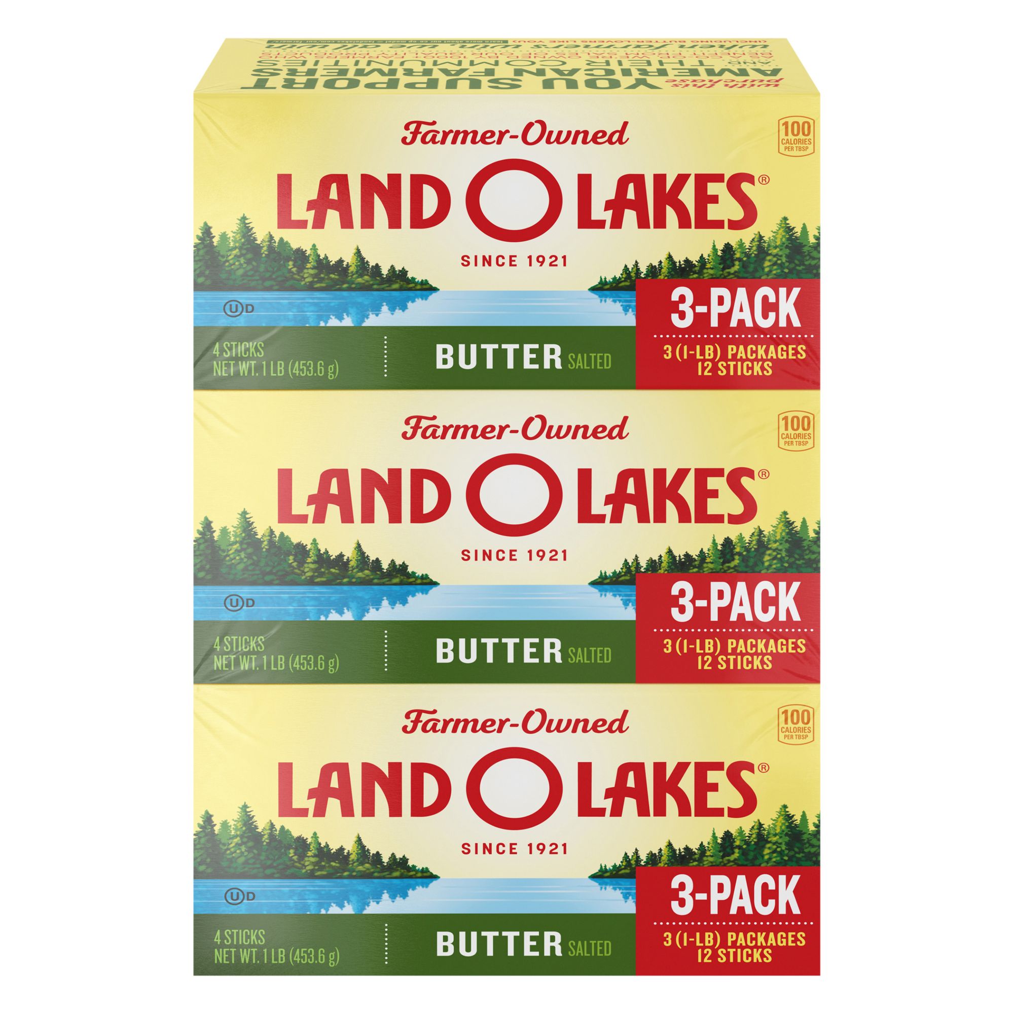 Land O Lakes Salted Butter 3 Pk 1 Lb Bjs Wholesale Club