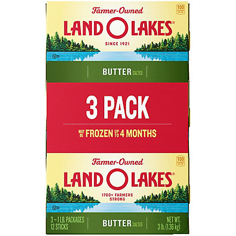 Land O Lakes Salted Butter, 3 pk./1 lb.