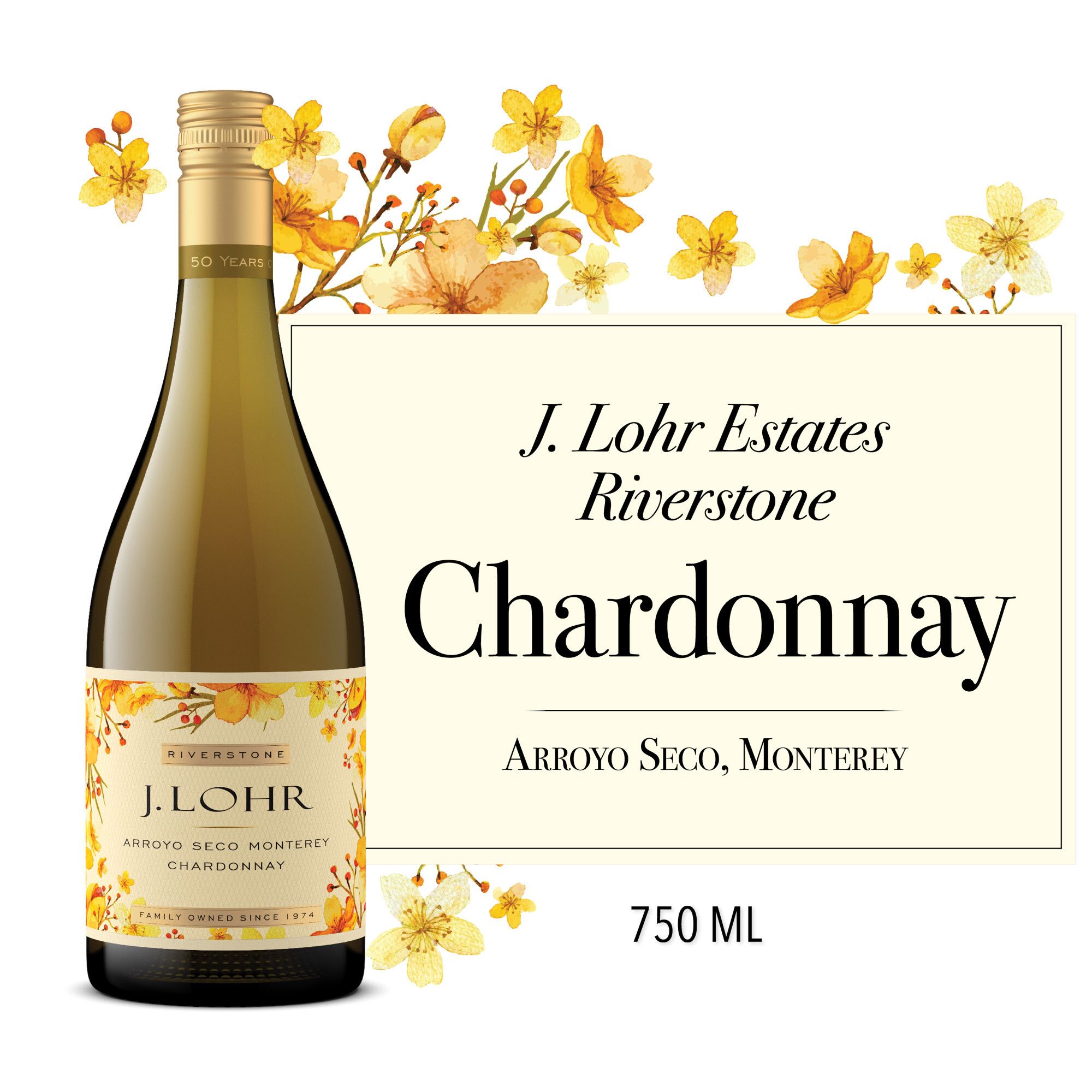 J. Lohr Riverstone Chardonnay California White Wine, 750ml