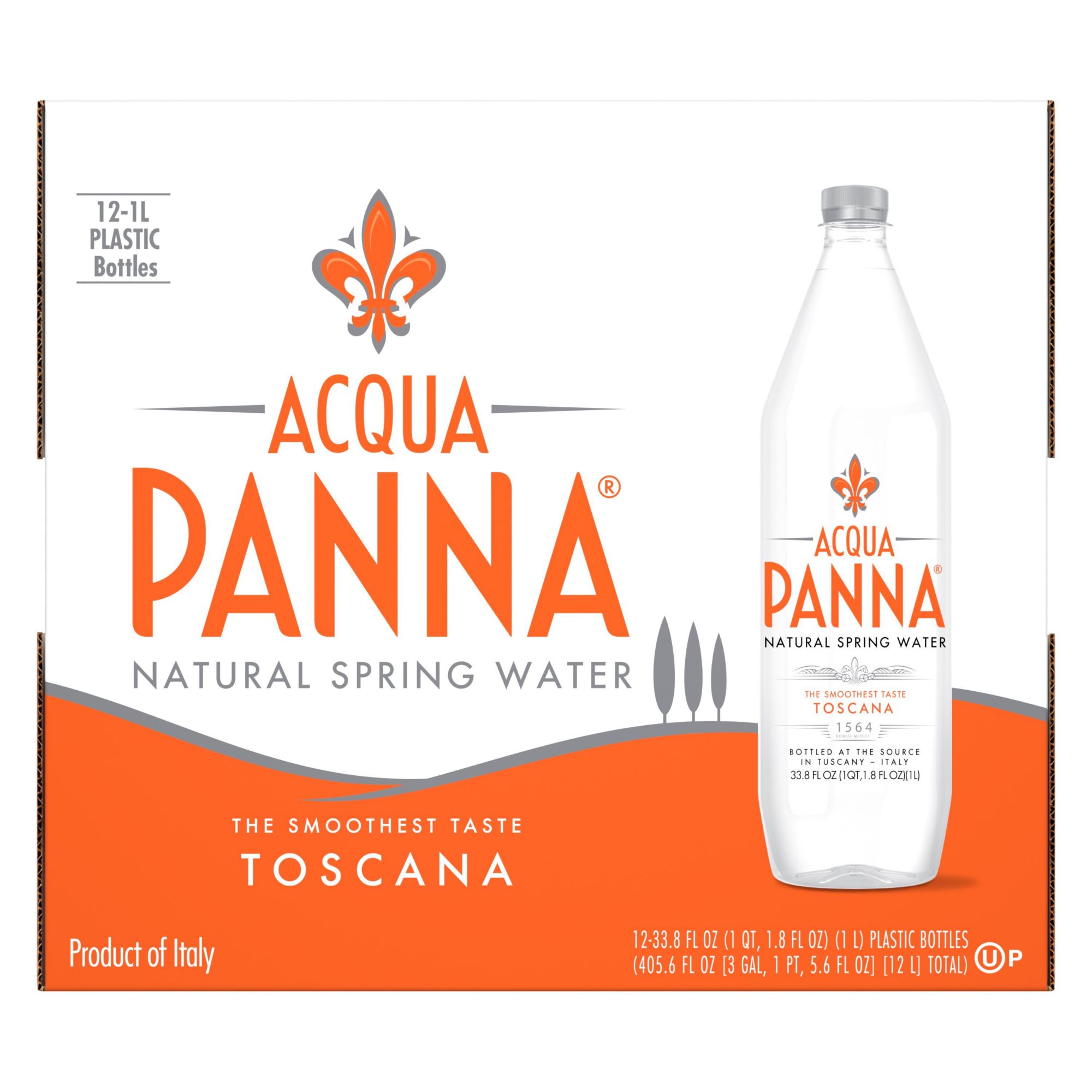 Acqua Panna Natural Spring Water, Tuscany, Italy, 250ml Bottle