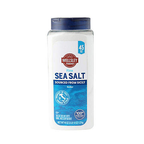 Wellsley Farms Fine Sea Salt, 45 oz.