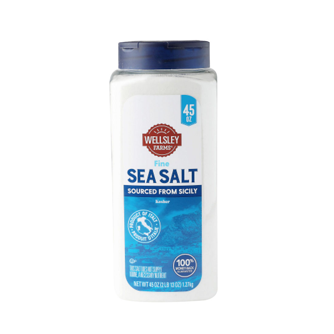 Wellsley Farms Fine Sea Salt, 45 oz. | BJ\'s Wholesale Club