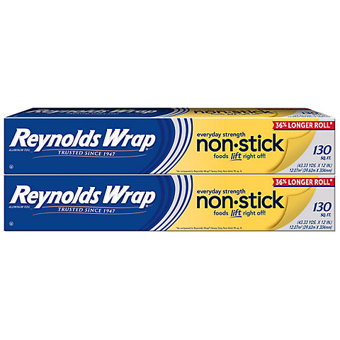 Reynolds Wrap Non-Stick Aluminum Foil, 2 ct./130 sq. ft.