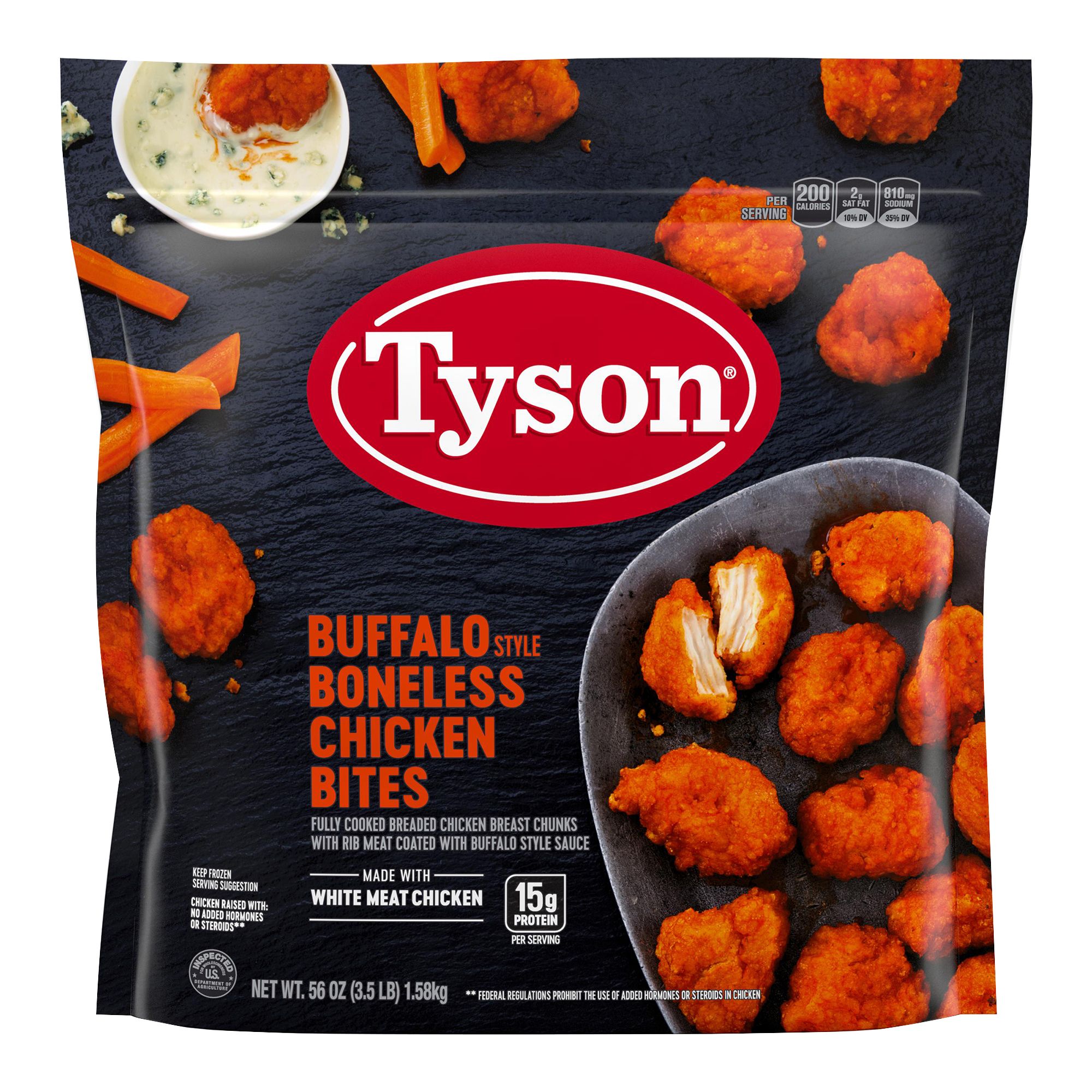 Tyson Frozen Fully Cooked Buffalo Style Hot Chicken Wings, 4 lbs.