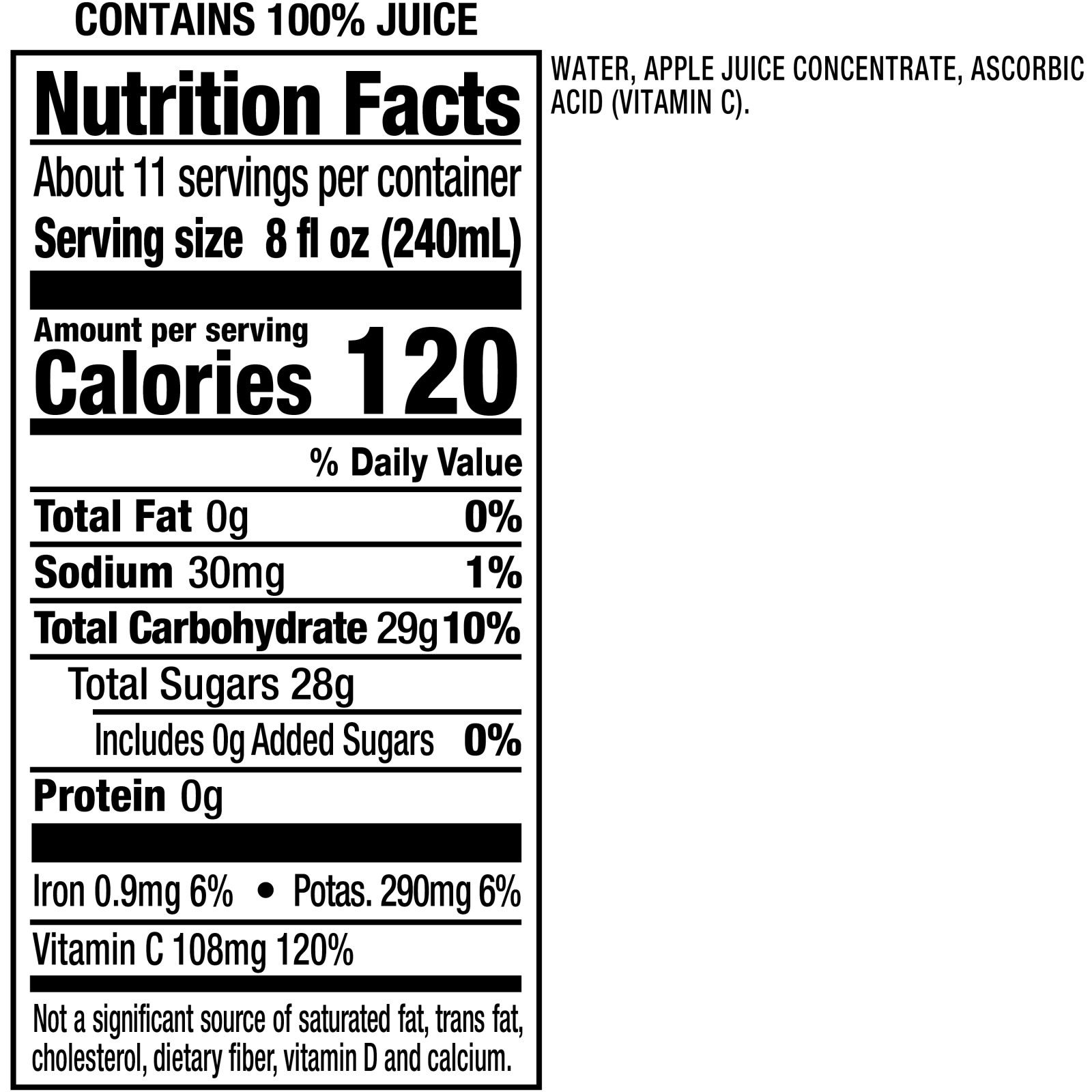 Mott's 100% Original Apple Juice, 2 pk./86 fl. oz.