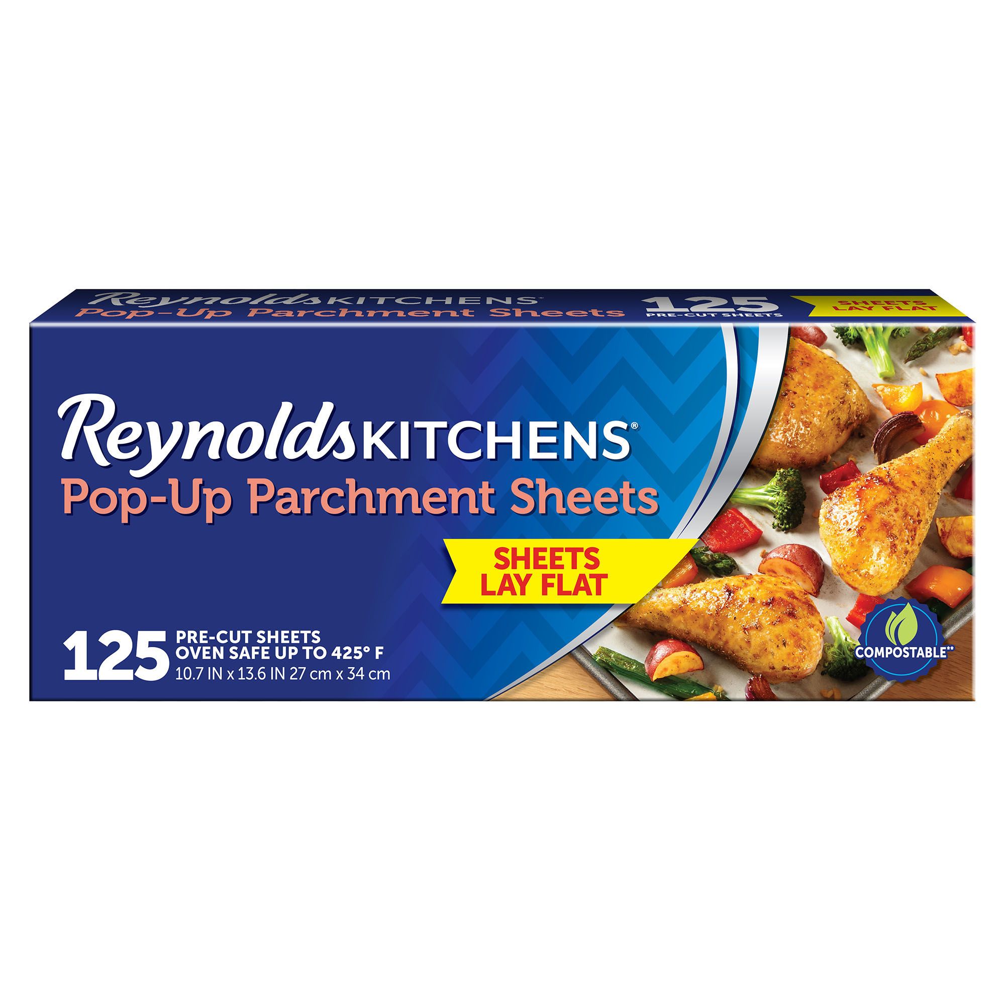 Reynolds Kitchens Parchment Sheets, Pop-Up, Pre-Cut - 125 sheets