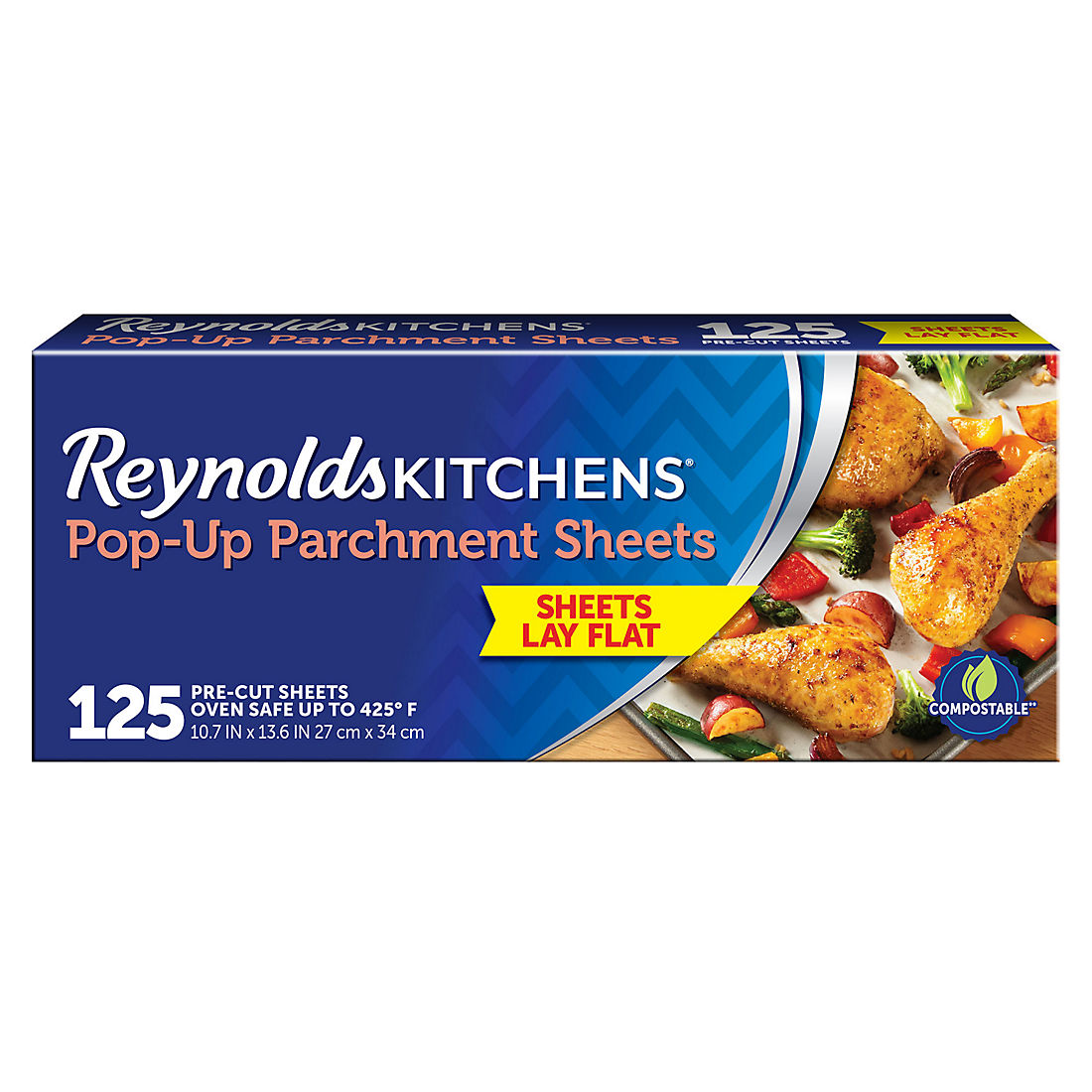 Reynolds Kitchens Parchment Sheets, Pop-Up, Pre-Cut - 125 sheets