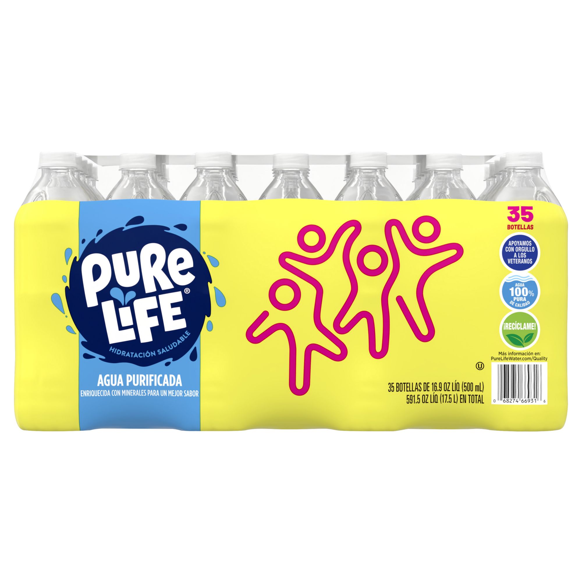 Pure Life, Purified Water, 8 Fl Oz, Plastic Bottled Water, 24 Pack