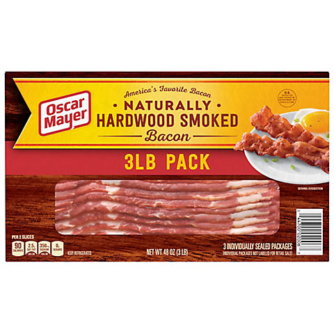 Oscar Mayer Naturally Hardwood Smoked Bacon, 3 ct.