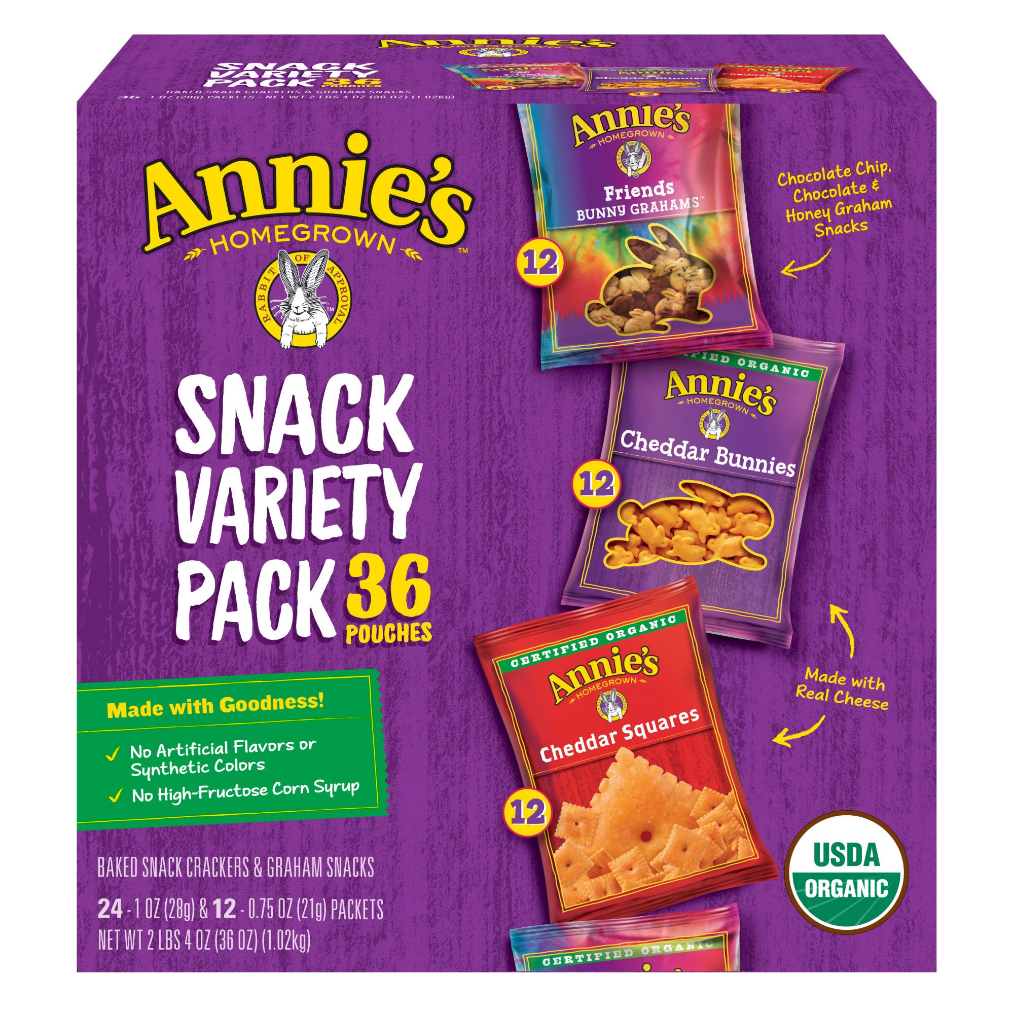 Annie's Homegrown Organic Bunny Snacks Variety Pack - Shop Cookies