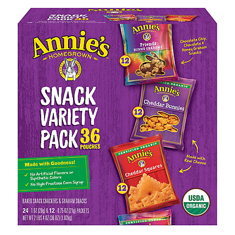 Annie's Organic Snack Variety Pack, 36 ct.