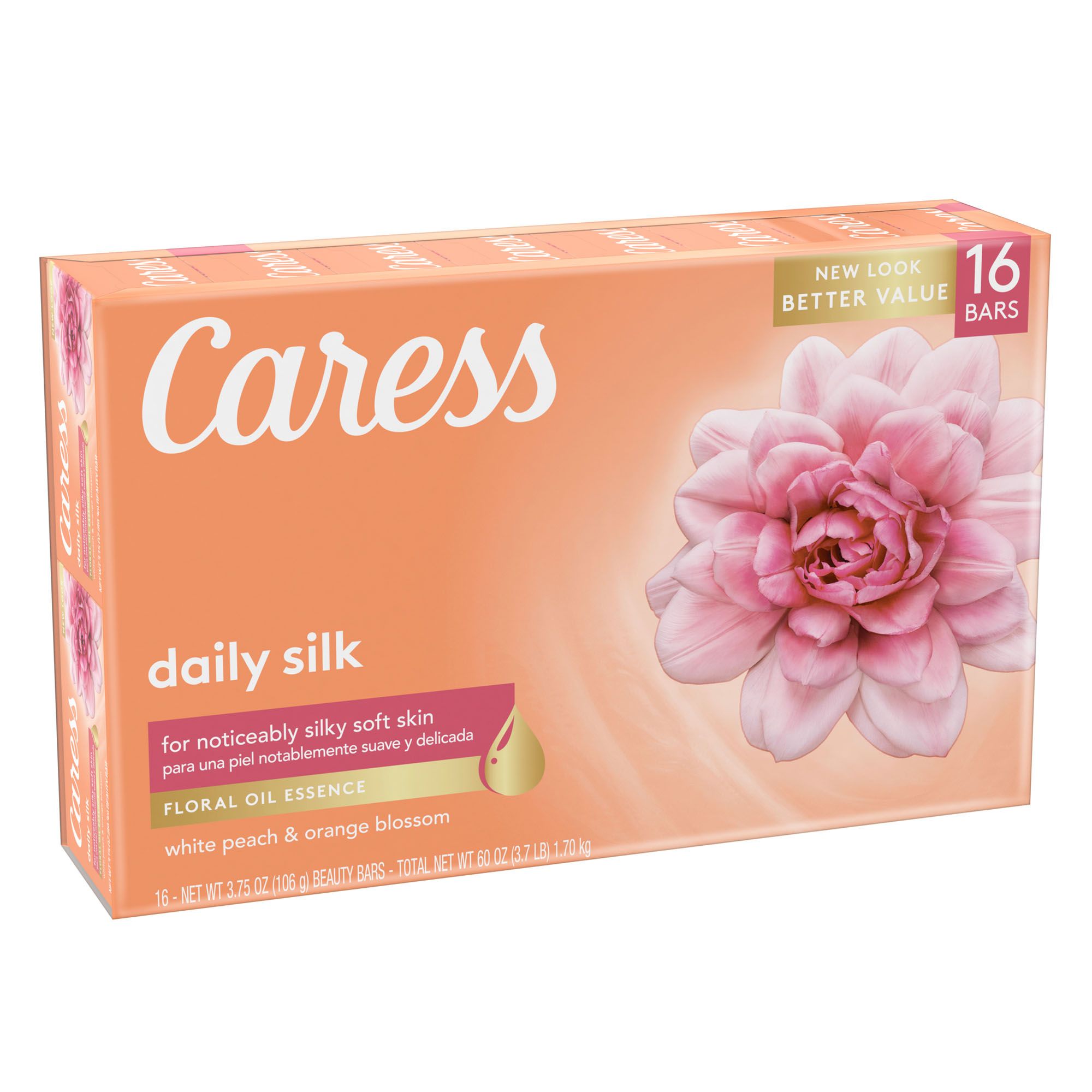 Caress Bar Daily Silk Soap Bar, 16 ct.