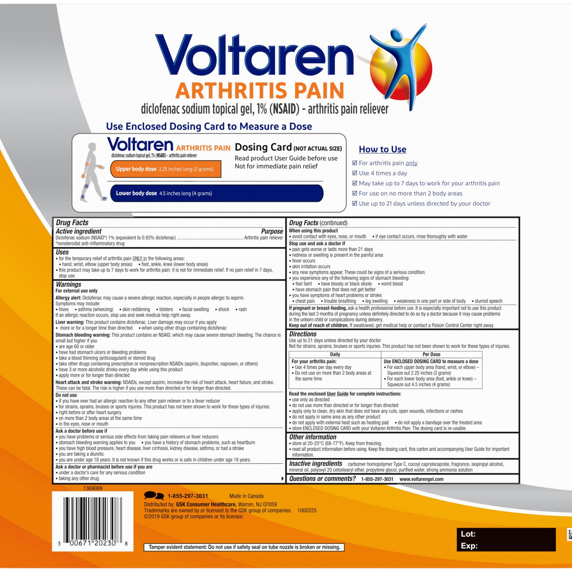 Voltaren Gel Topical Arthritis Pain Relief 2 Pk Bjs Wholesale Club