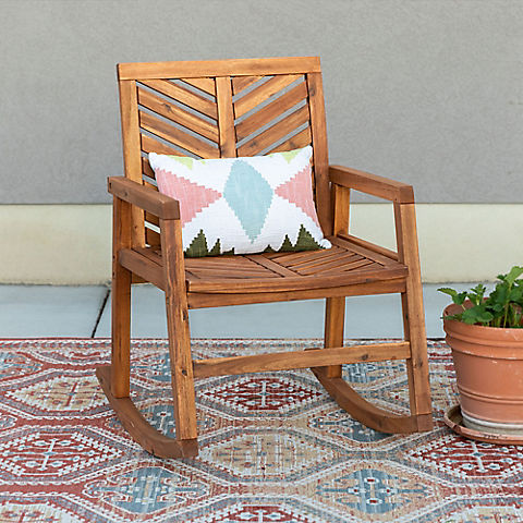 W. Trends Outdoor Acacia Rocking Chair