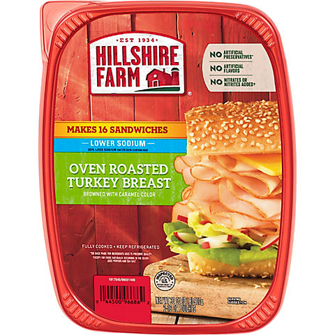 Hillshire Farm Ultra Thin Lower Sodium Oven Roasted Turkey Breast Sliced Lunchmeat, 32 oz.