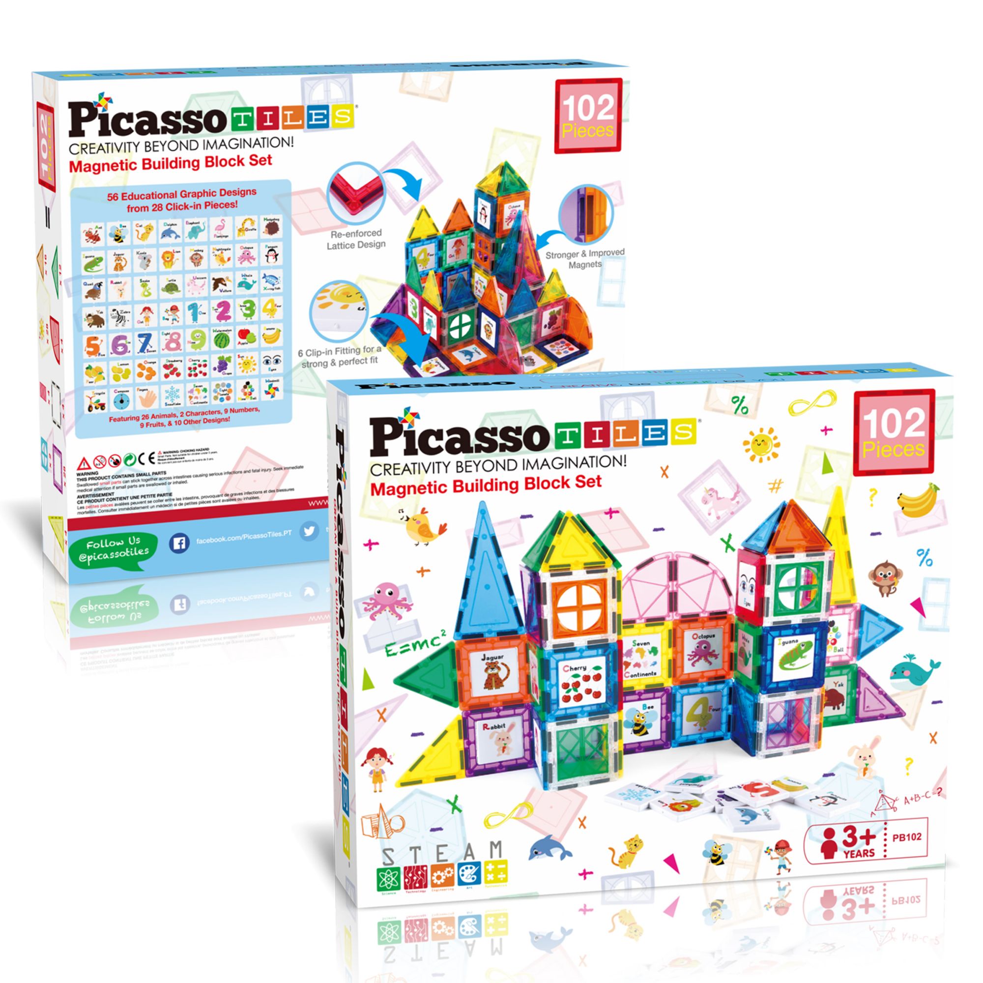 Picasso Tiles Magnetic Drawing Board (2 colors)-2597