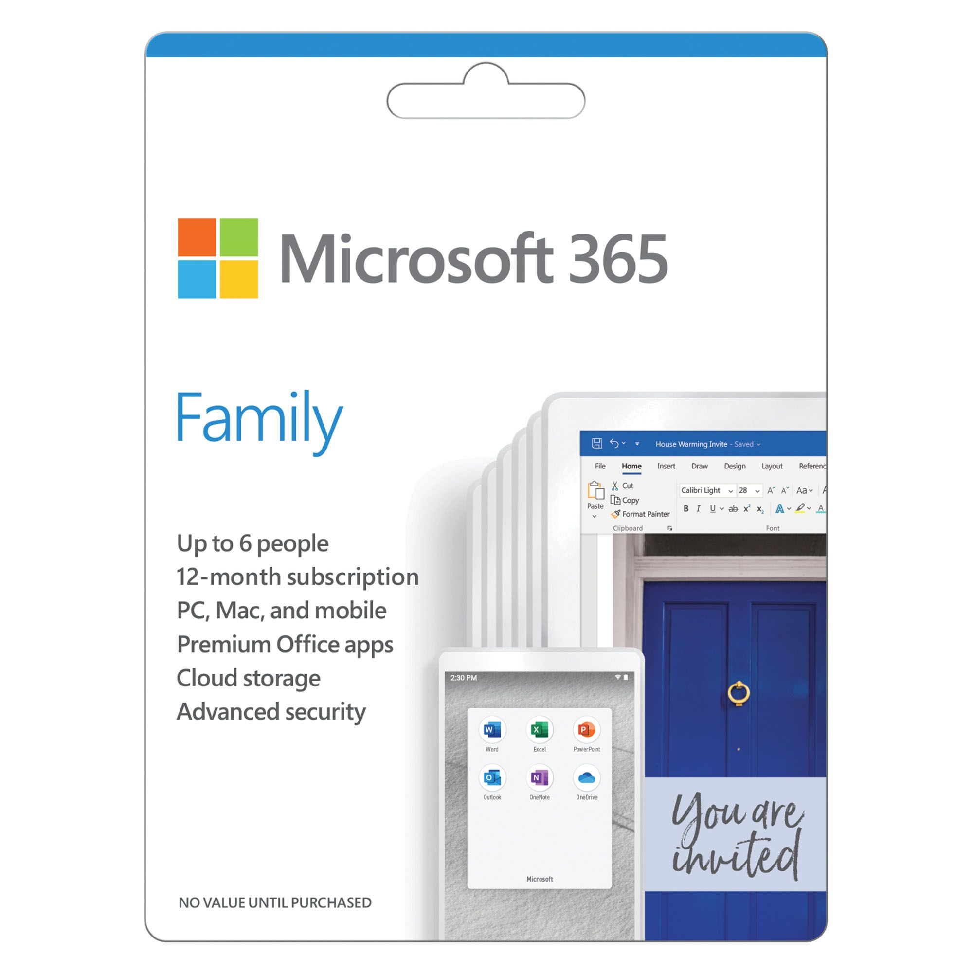 Microsoft Office 365 Home for 6 Users, 12 Month/1 Year