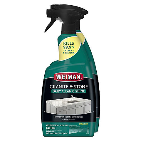 Weiman Granite and Stone Daily Cleaning and Shine Disinfectant, 2 pk.