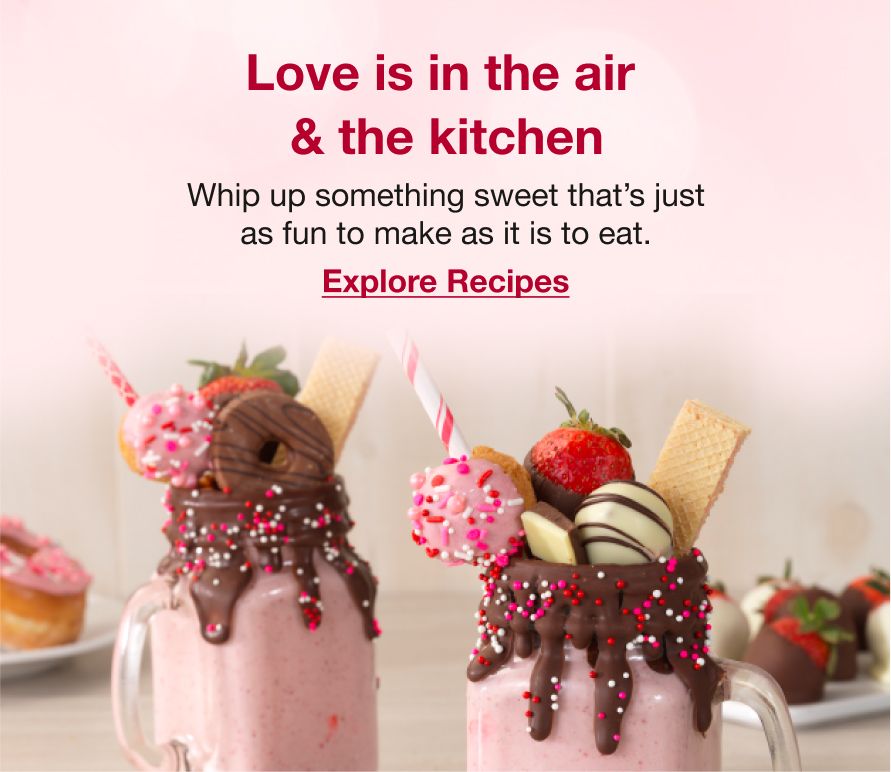 Love is in the air & the kitchen. Whip up something sweet that's just as fun to make as it is to eat. Click to Explore Recipes