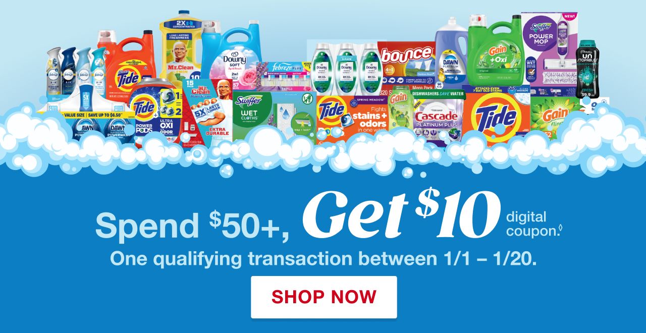 Spend $50+, get $10 in coupon