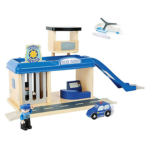 Small Foot Wooden Toys Police Station Playset