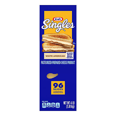 Kraft Singles White American Cheese Slices, 96 ct.