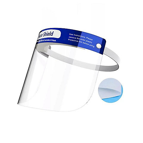 Full Face Disposable Protective Shield, 10 pk.