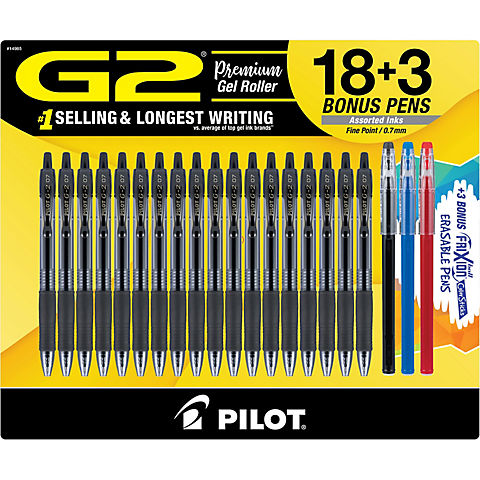 Pilot G2 18pk Pens with 3 Bonus Pens