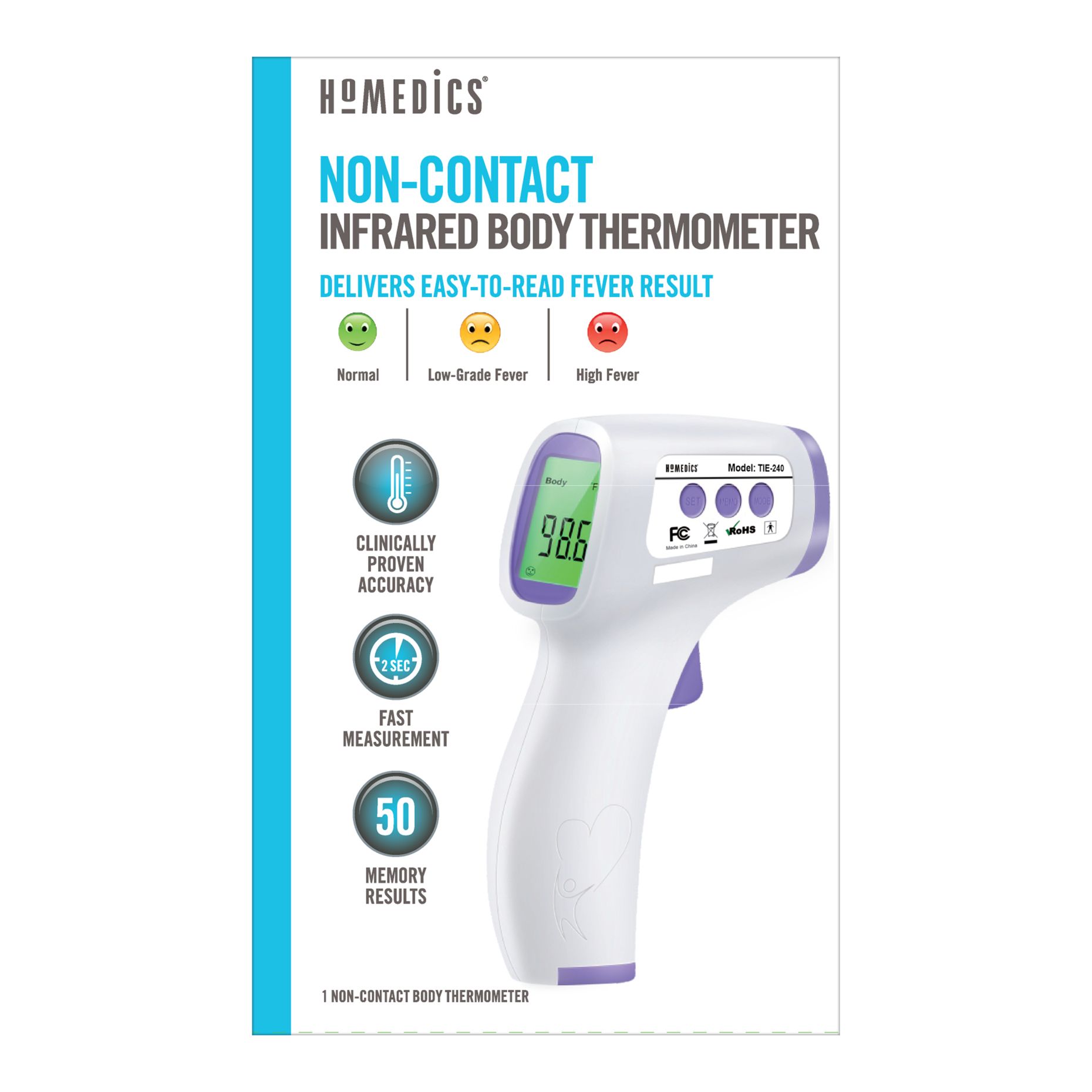 Compact Hand Held Non Contact Forehead Infrared Thermometer GLFT-9