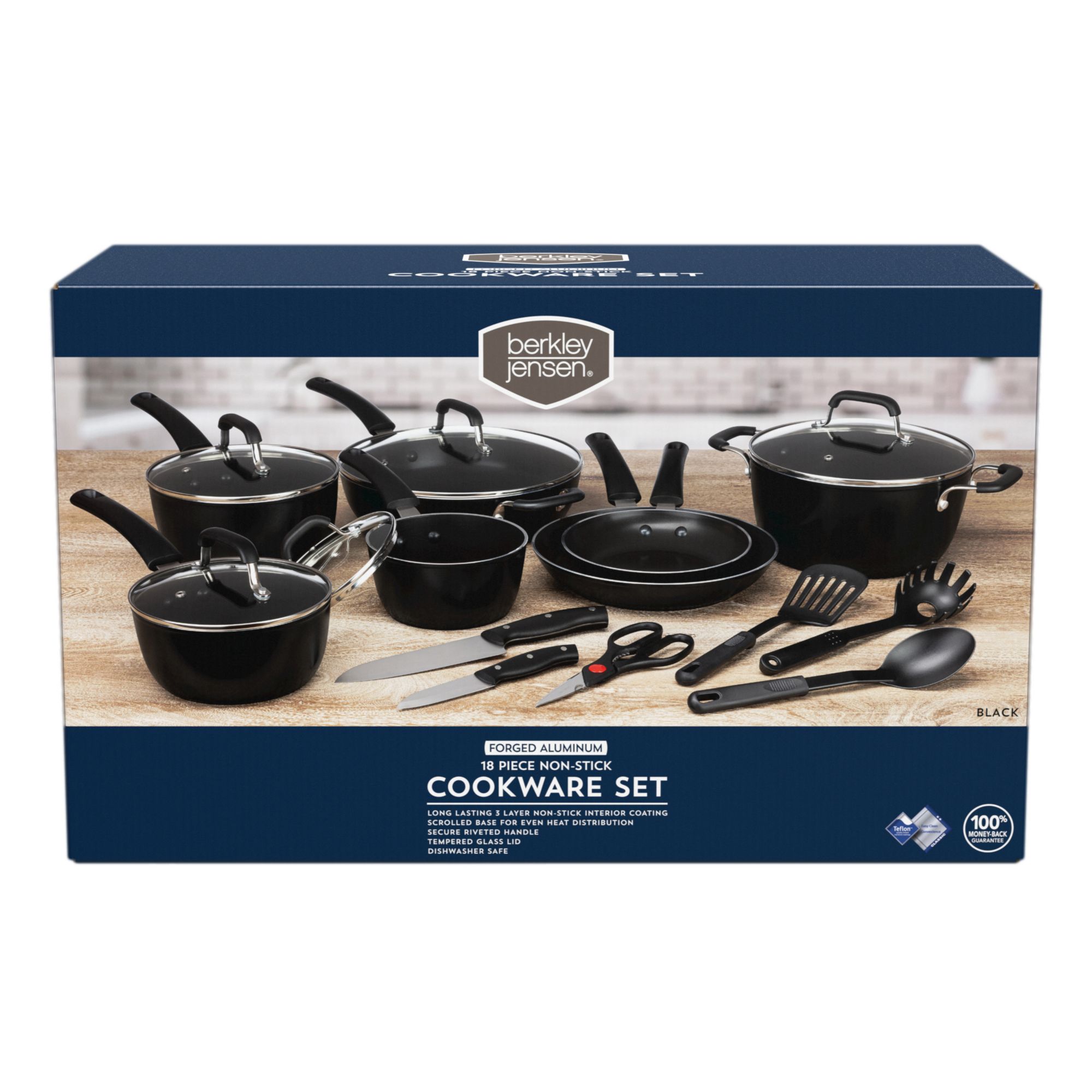 18 Piece Cookware Set Pots & Pans Kitchen Non Stick Cooking Pot Pan  Freeship