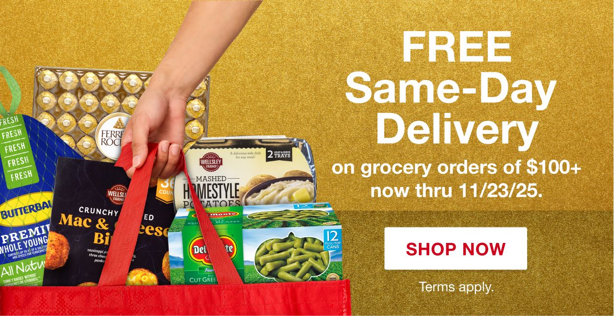 SDD on Grocery on orders over $100. Terms Apply. Buy Now