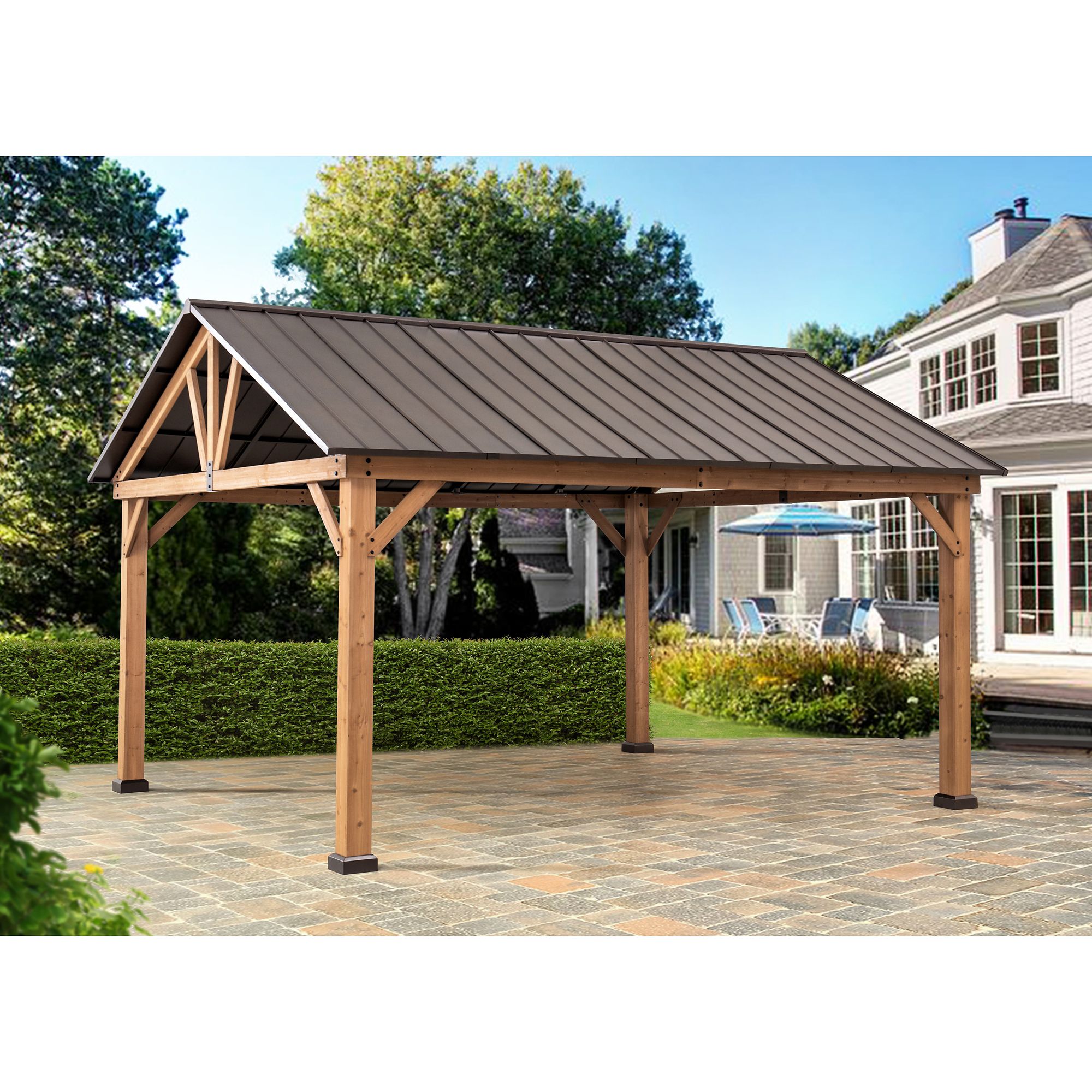 Berkley Jensen 12' x 10' Wood Pavilion | BJ's Wholesale Club