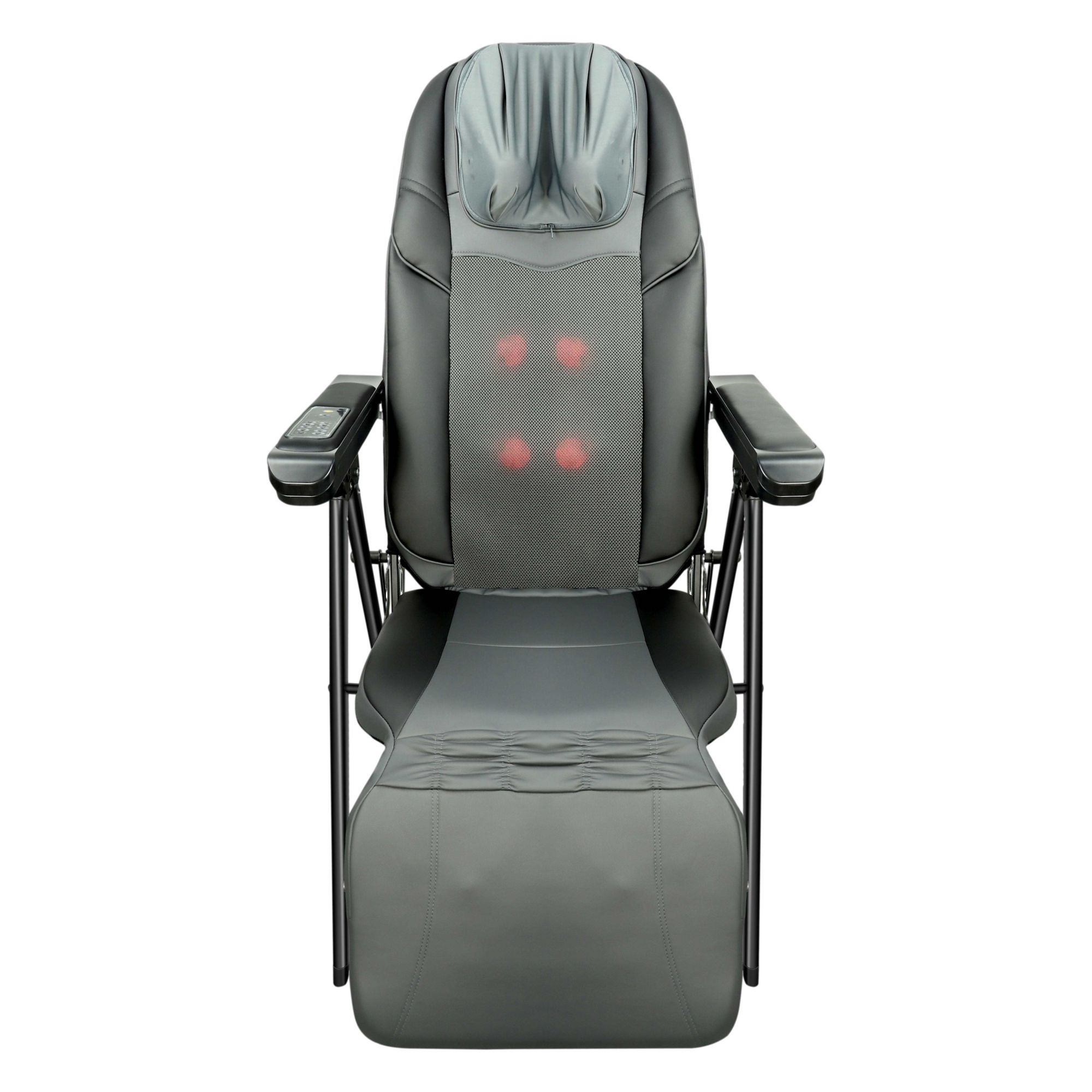 Ripple Plus Heated Shiatsu Massage Chair by Njoie, Neck & Back, Vibrating Seat, 8 Kneading Massage Nodes, Size: 8.66 x 30.31 x 19.69, Black