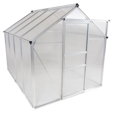 Ogrow 6' x 8' Walk-In Greenhouse with Sliding Door, Adjustable Roof Vent, and Heavy-Duty Aluminum Frame