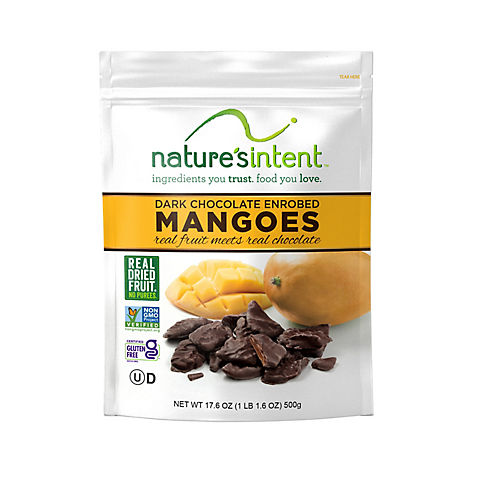 Nature's Intent Dark Chocolate Covered Mangoes, 17.6 oz.