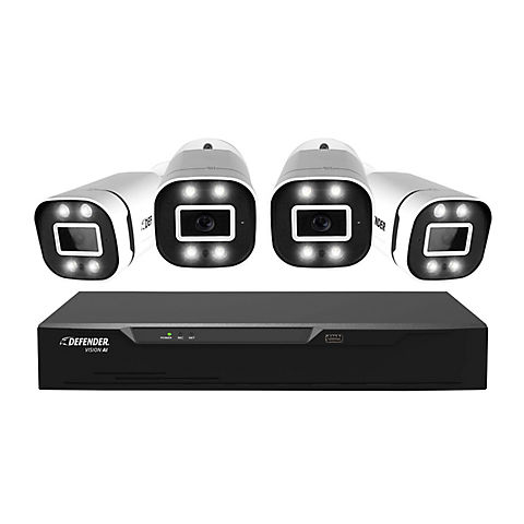Defender 4-Channel 4-Camera 4K Security System with 1TB HDD DVR