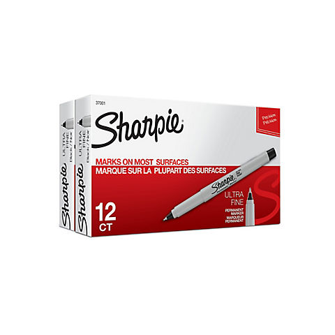 Sharpie Ultra Fine Permanent Black Markers, 24 ct.