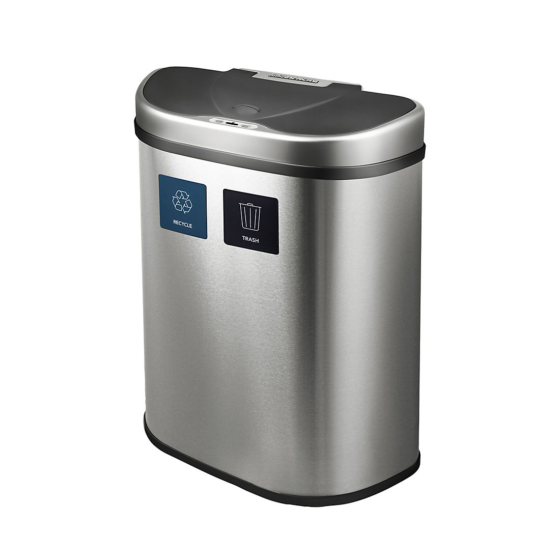 18.5 gal Motion Sensor Recycling Bin Trash Can Container Auto Dual Compartment 