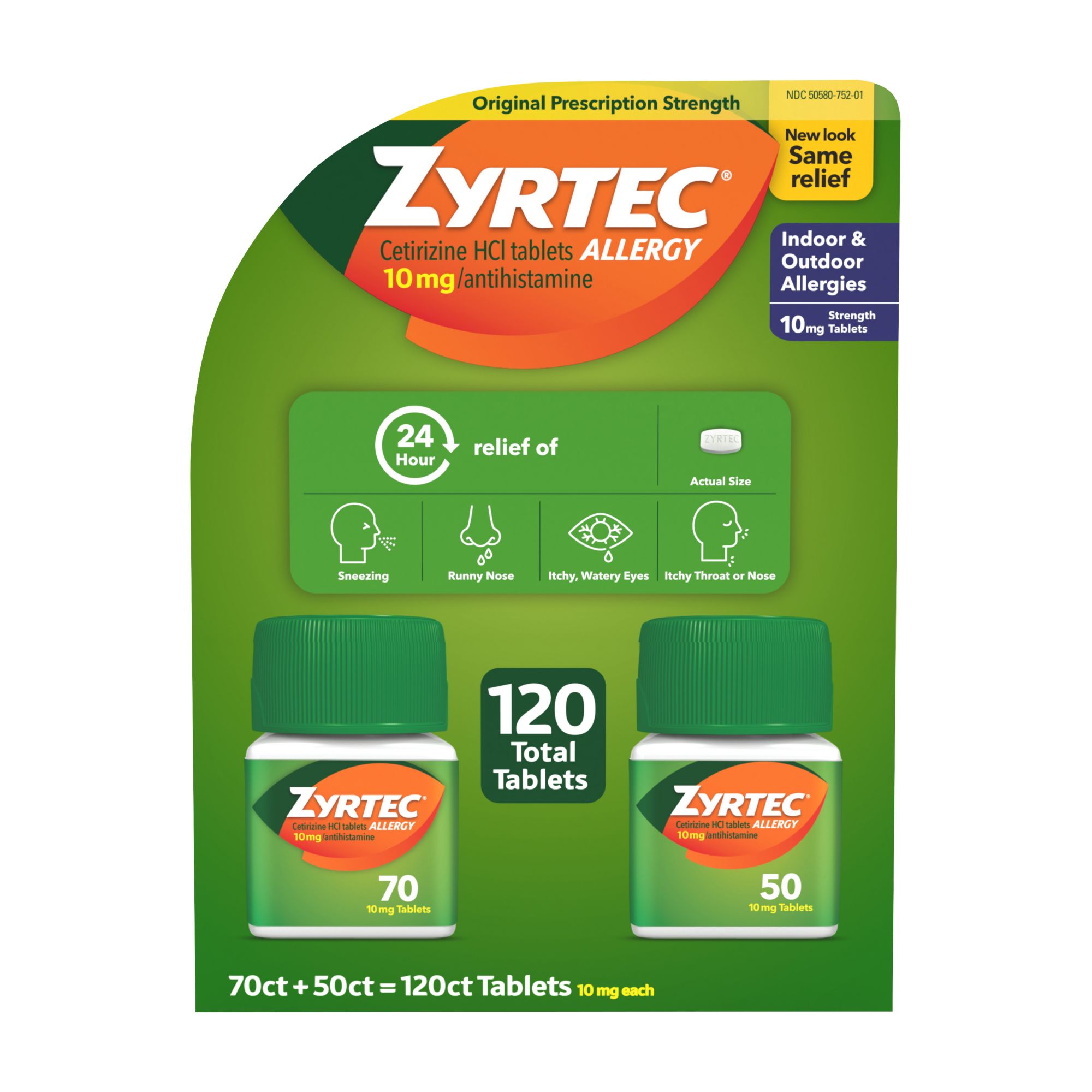 Zyrtec 24 Hour Allergy Relief Tablets 120 Ct Bjs Wholesale Club