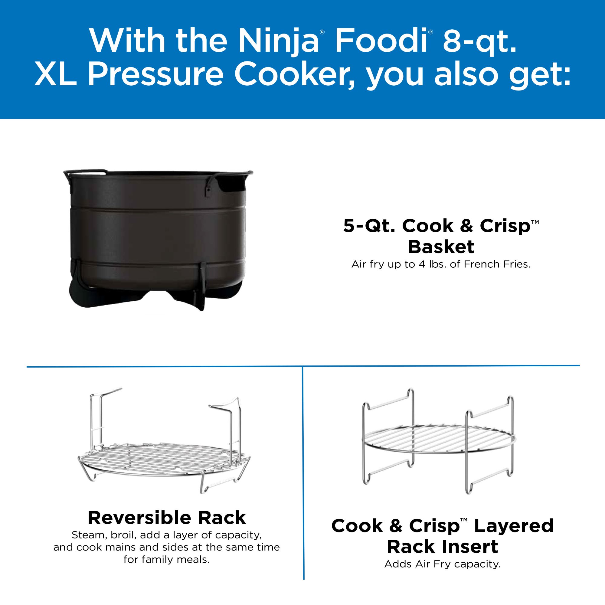 Ninja Foodi 10-in-1 8-Quart XL Pressure Cooker Air Fryer Multicooker,  Stainless, OS400 