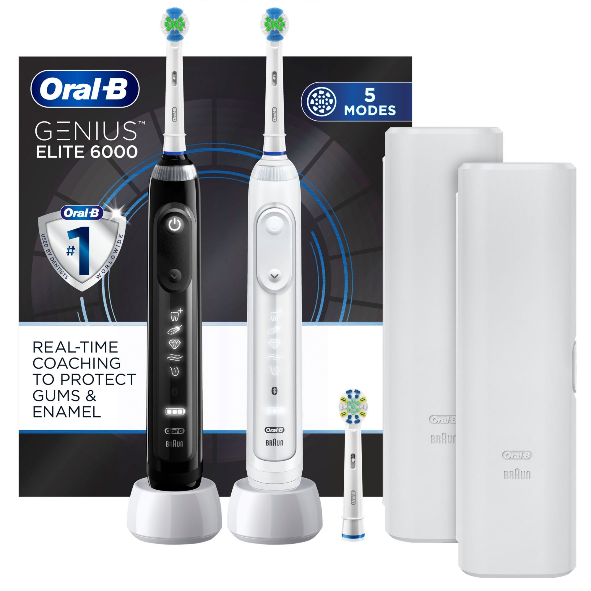 Oral-B Genius Elite Rechargeable Toothbrush, 2 pk - BJs Wholesale Club